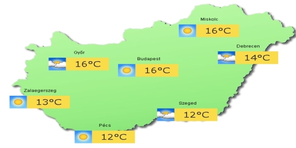 magyarország időjárás térkép Feladatok magyarország időjárás térkép