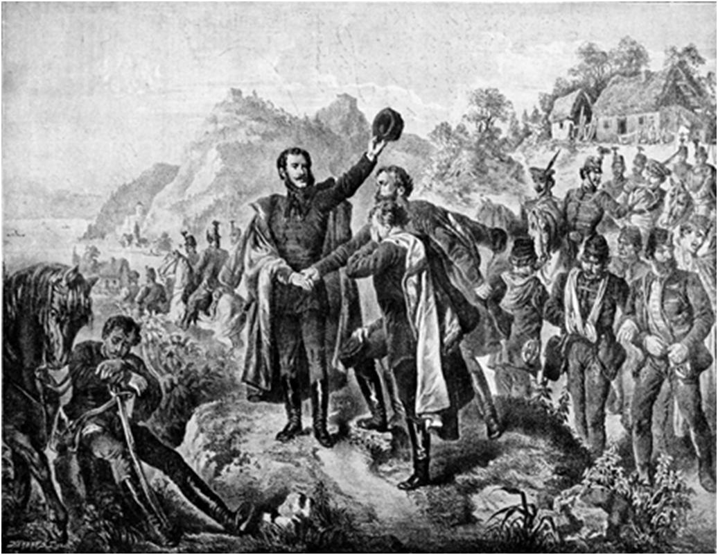 Kossuth Lajos 1849. augusztus 17-én Orsovánál elbúcsúzott az elvesztett hazától