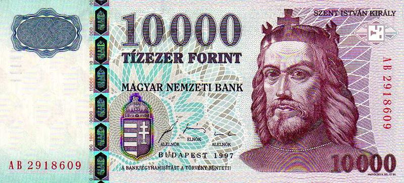 István király a 10.000 forinton