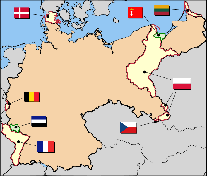 A Németországtól elcsatolt területek 1919-be