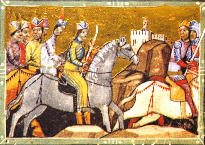Béla király menekül az őt üldöző mongolok elől