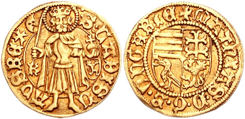 Mátyás király Körmöcbányán vert aranyforintja az 1467-es pénzreform előtt