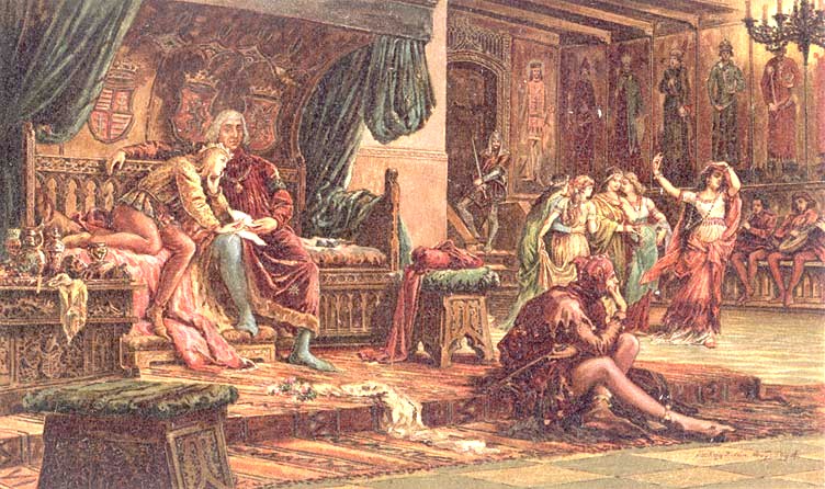Mladi kralj Ladislav in Ulrik II. Celjski