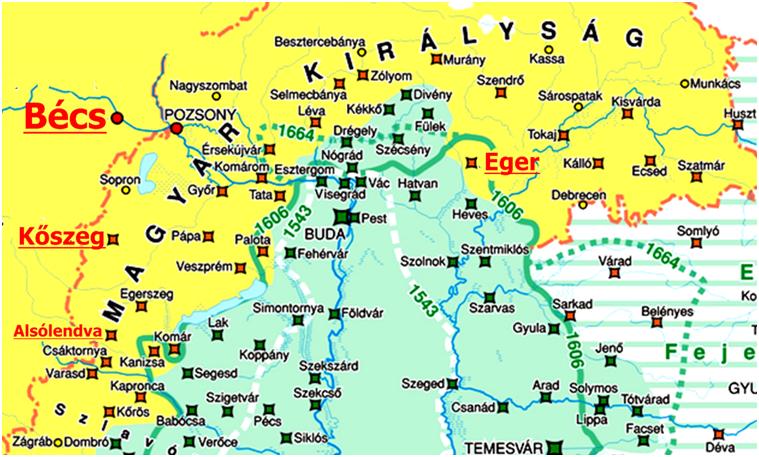 magyarország térkép kőszeg A török kiűzése Magyarországról magyarország térkép kőszeg